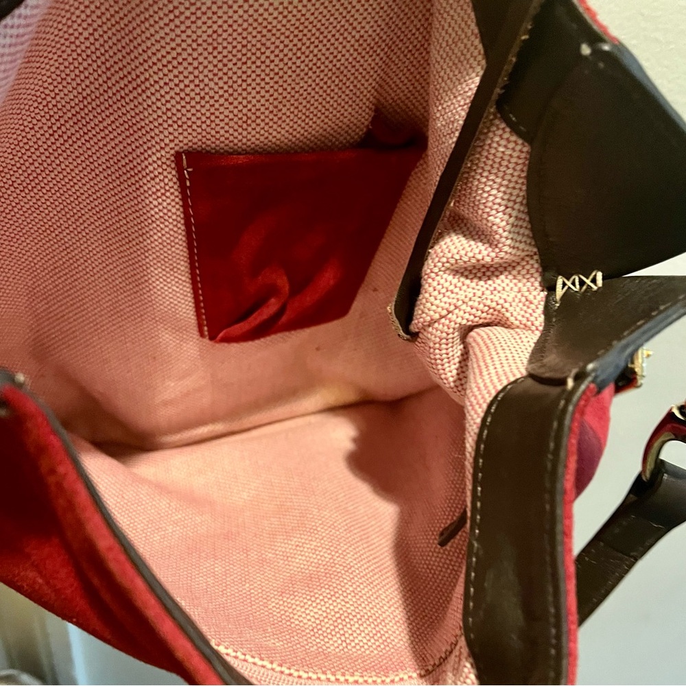 Dooney & Bourke red suede bag - Picture 7 of 16